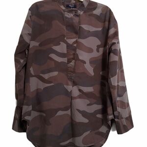 Madewell camo cotton tunic green brown large